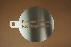 Cappuccino-Schablone für Porsche Zentrum Recklinghausen